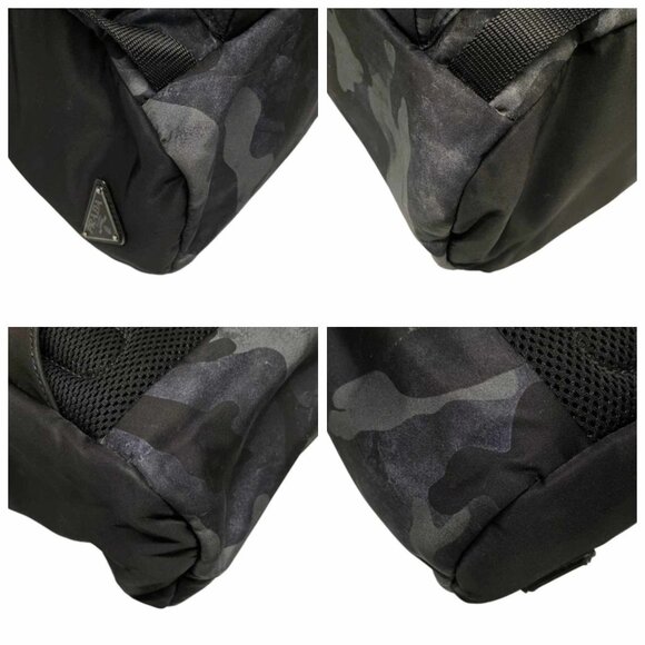 PRADA -  Black Nylon Leather Backpack 728-071625 - Picture 6 of 14